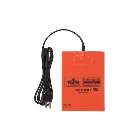 Zerostart Silicone Pad, Adhesive - 500W, 120V, 4.2A - 5in. 12.7 Cm X 7in. 17.8 Cm 3400064